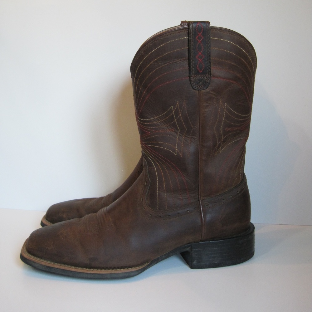 ARIAT Heritage Hotshot Brown Cowboy Western Square Toe Boots Mens 10D